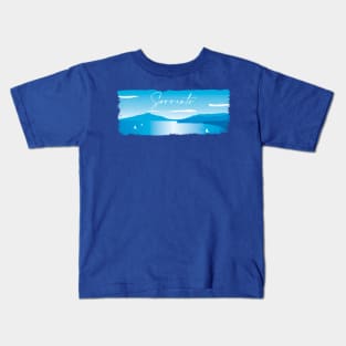 Sorrento in minimal blue Kids T-Shirt